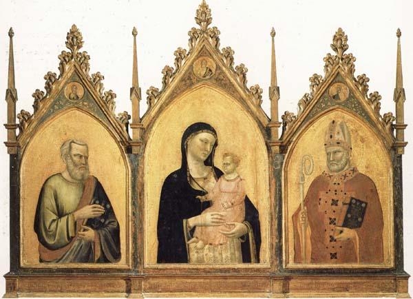 DADDI, Bernardo Madonna and Child with SS.Mat-thew and Nicholas of Bari France oil painting art
